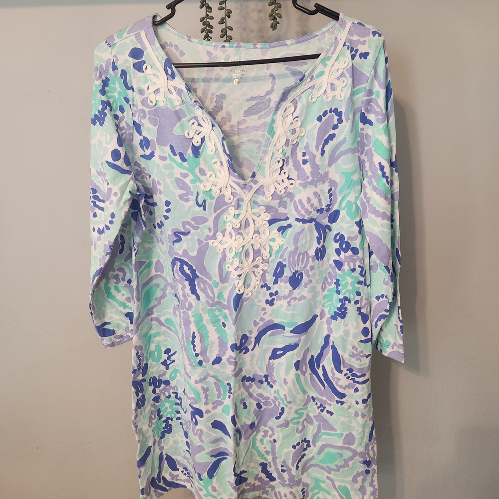 Lilly Pulitzer Marina Dress in LIlly Lilac, Womens, Large - Picture 2 of 6